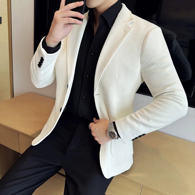 Old Money Men’s Corduroy Suit Blazer - We Are Old Money 45EA36FA83D642DCAA1D4842D5A85087
