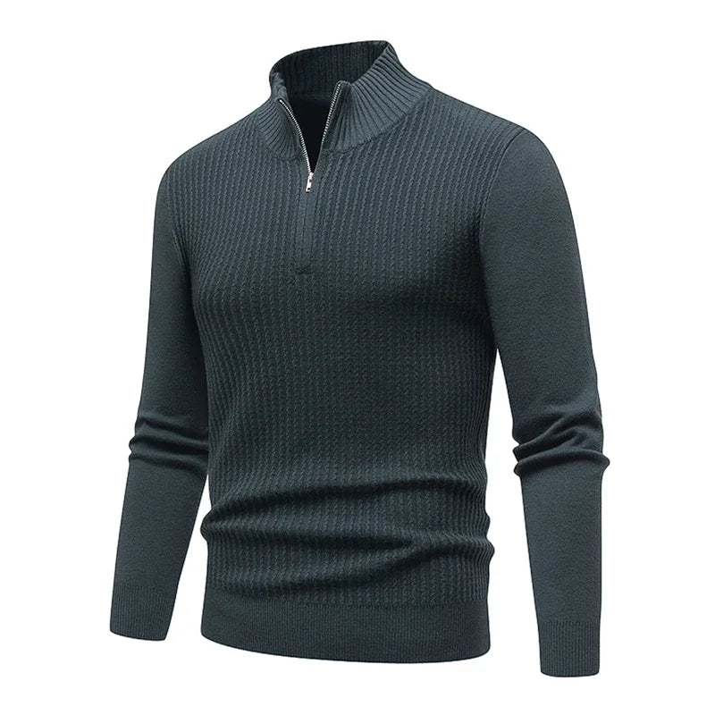 Old Money Knitted Half Zipper Collar - We Are Old Money 8B42ED5705C346A4B3DD3C306CBC3487