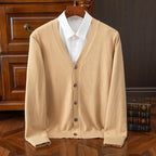 Old Money V-Neck Knit Cardigan - We Are Old Money 07326C8E67784736806A7267D8AAA1E2