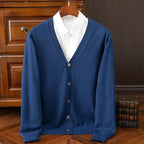 Old Money V-Neck Knit Cardigan - We Are Old Money 07326C8E67784736806A7267D8AAA1E2