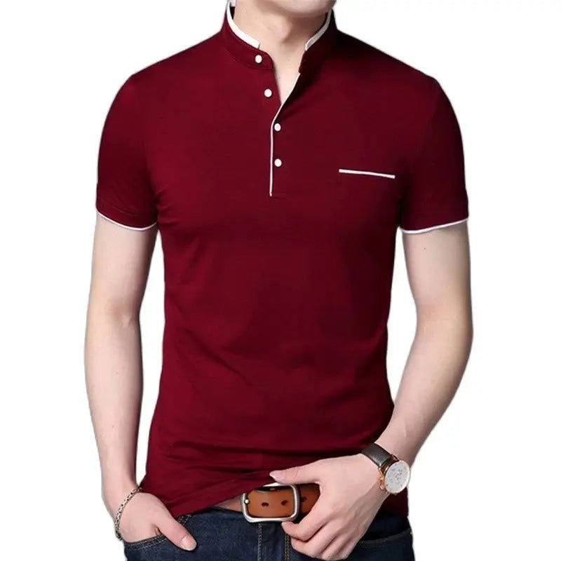Old Money Men’s Cotton Collar Polo - We Are Old Money FA2BE30B2B9143BCA38591BA648AC993