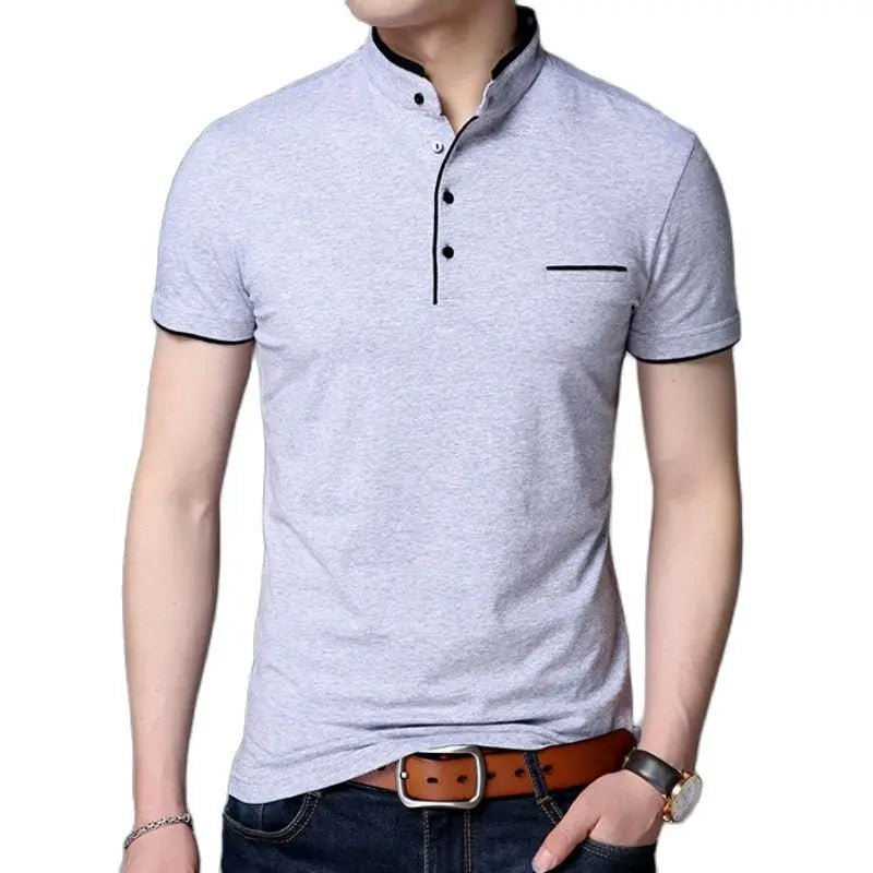 Old Money Men’s Cotton Collar Polo - We Are Old Money FA2BE30B2B9143BCA38591BA648AC993