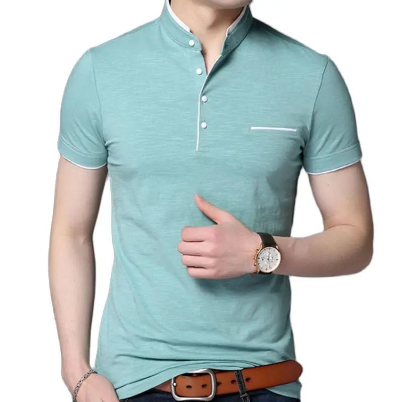 Old Money Men’s Cotton Collar Polo - We Are Old Money FA2BE30B2B9143BCA38591BA648AC993