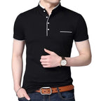 Old Money Men’s Cotton Collar Polo - We Are Old Money FA2BE30B2B9143BCA38591BA648AC993
