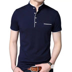 Old Money Men’s Cotton Collar Polo - We Are Old Money FA2BE30B2B9143BCA38591BA648AC993