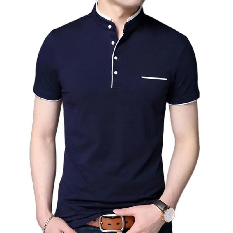 Old Money Men’s Cotton Collar Polo - We Are Old Money FA2BE30B2B9143BCA38591BA648AC993