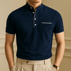 Old Money Men’s Cotton Collar Polo - We Are Old Money FA2BE30B2B9143BCA38591BA648AC993