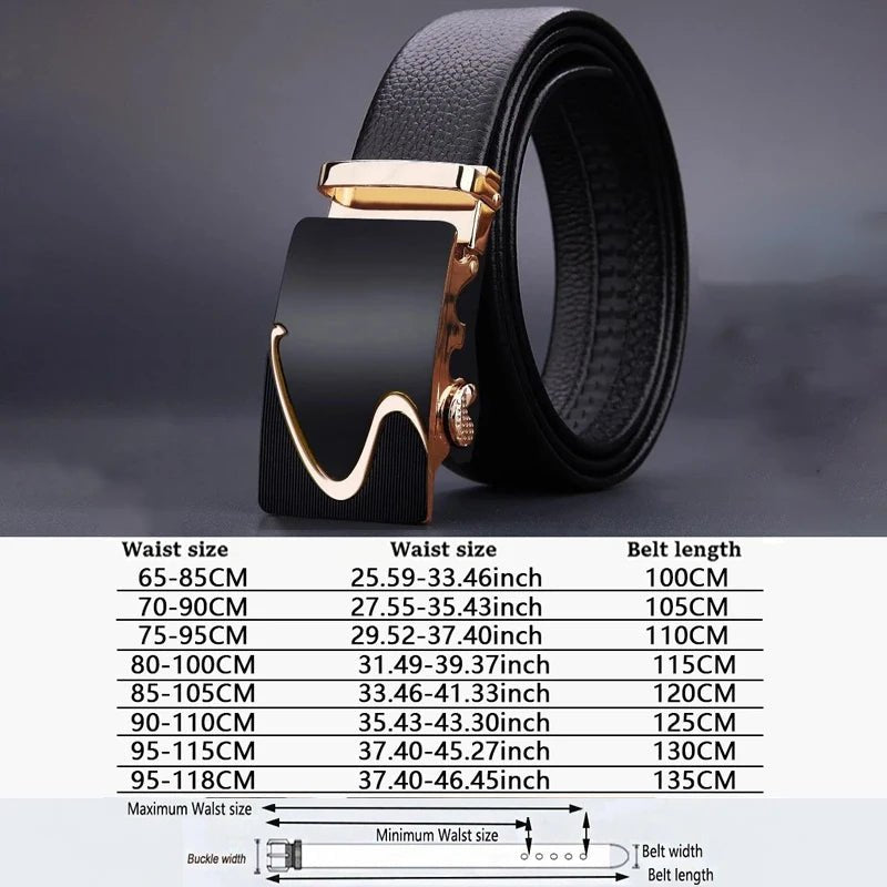 Men's Genuine Leather Automatic Belt - We Are Old Money 0332987997854273BDC0BC2E8DC8C0E0