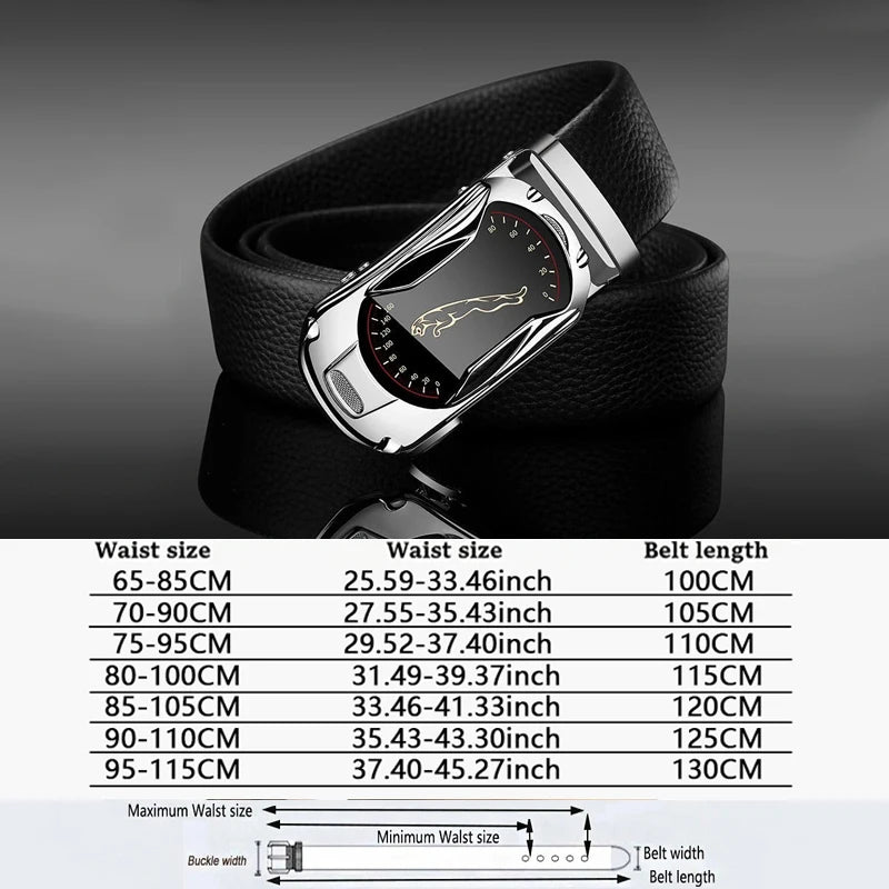 Men's Genuine Leather Automatic Belt - We Are Old Money 7C11584F1B984A16B21A781FE4B066A5