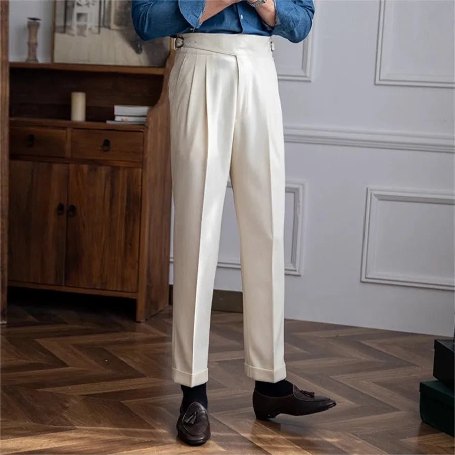 Old Money Men's High-Waist Trousers - We Are Old Money 7CD2289D0E214C0689C828B3475ACEB5