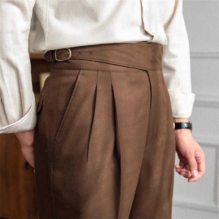 Old Money Men's High-Waist Trousers - We Are Old Money 7CD2289D0E214C0689C828B3475ACEB5