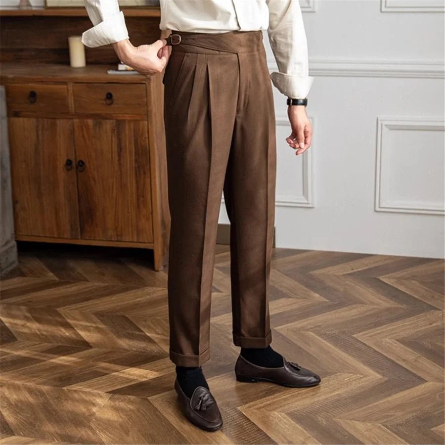 Old Money Men's High-Waist Trousers - We Are Old Money 7CD2289D0E214C0689C828B3475ACEB5
