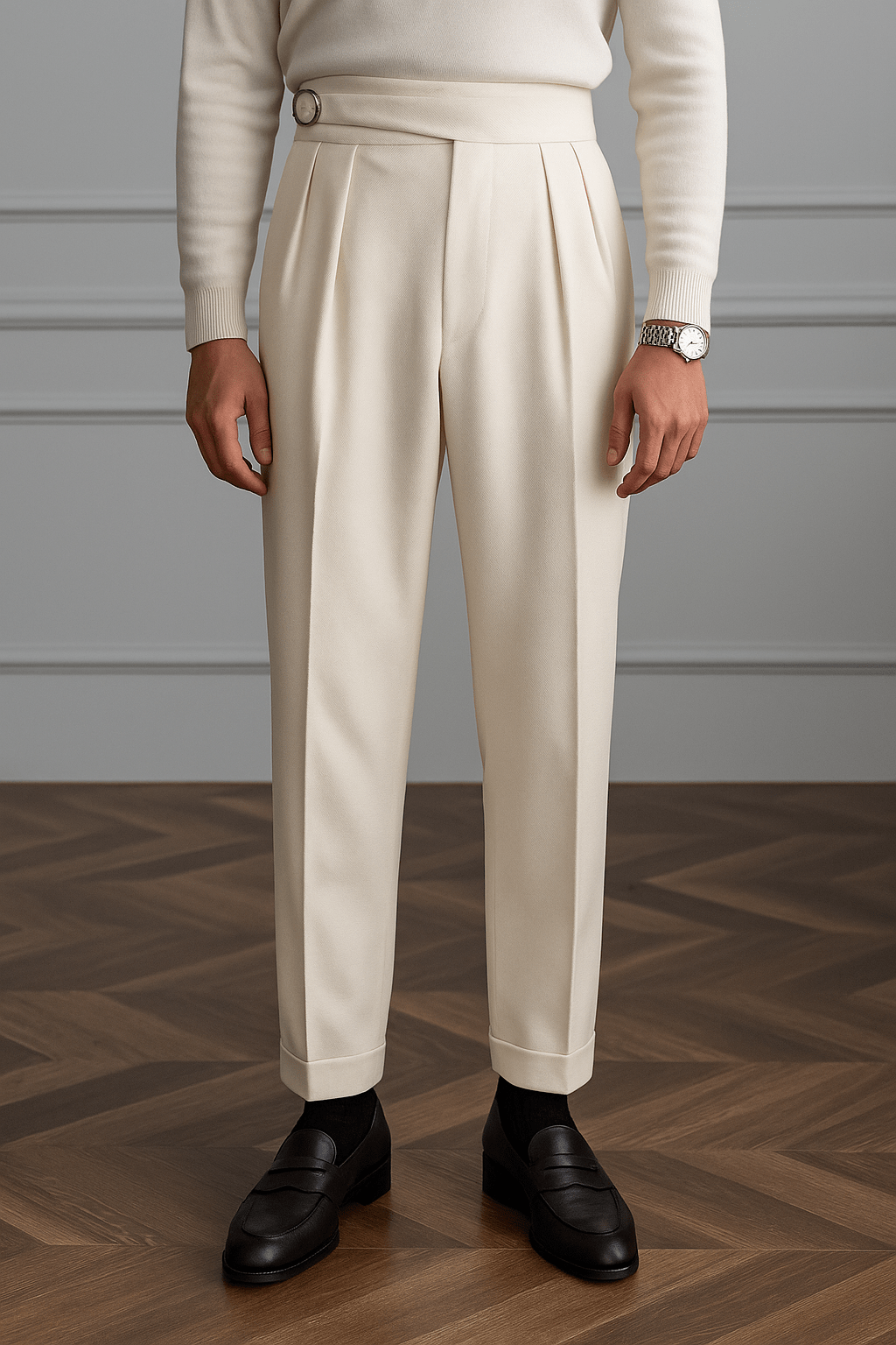 Old Money Men's High-Waist Trousers - We Are Old Money 7CD2289D0E214C0689C828B3475ACEB5