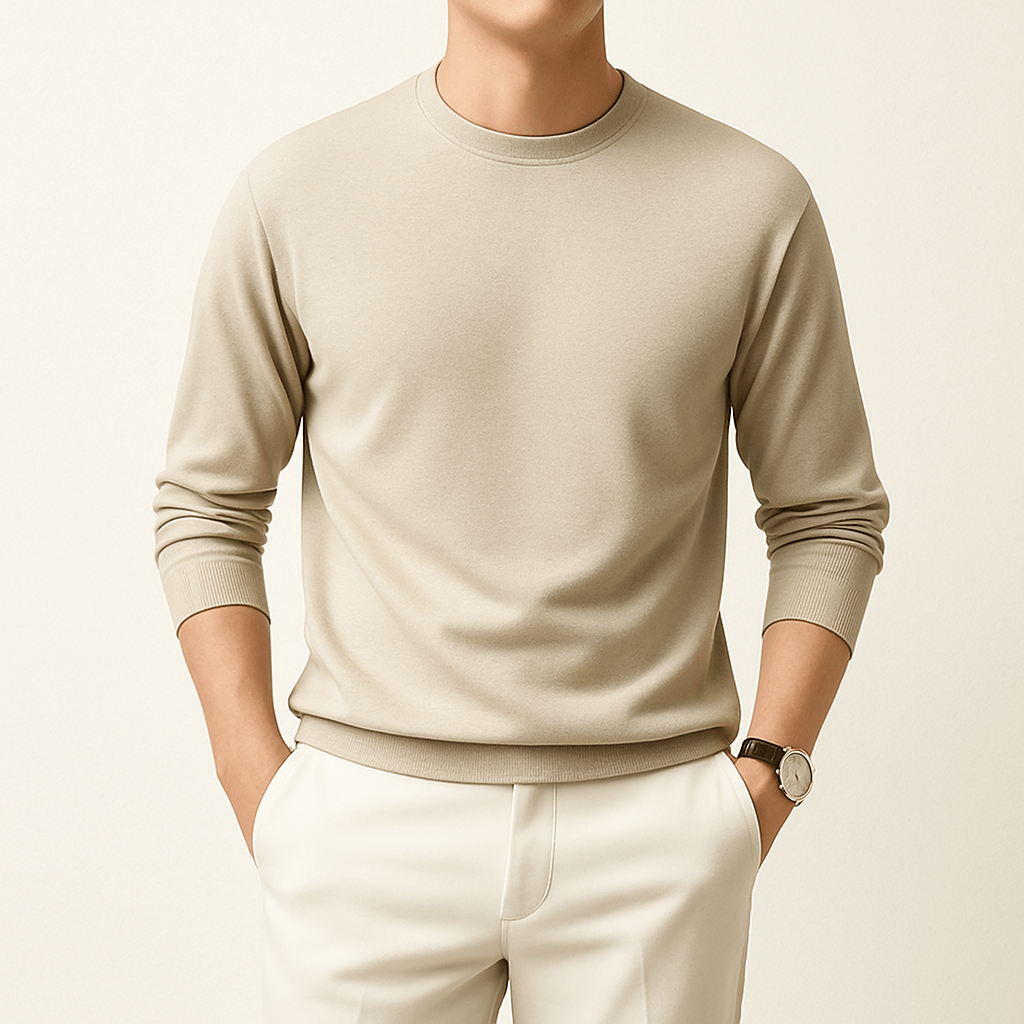 Old Money Casual Long Sleeved Round Neck - We Are Old Money C348C1E490294AB092F209D61DB4D14F