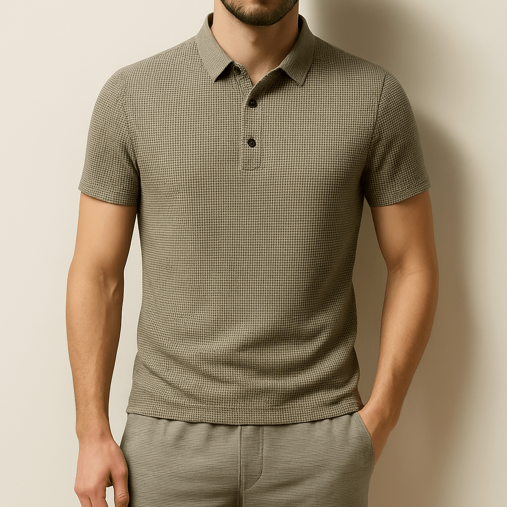 Old Money Lop-up Hollow Polo Shirt - We Are Old Money 4BA27603532F47DA8BABC1320D94E2F2