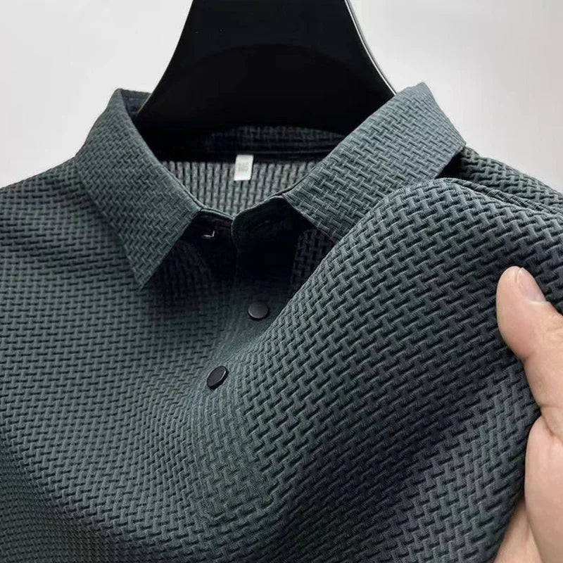 Old Money Lop-up Hollow Polo Shirt - We Are Old Money 4BA27603532F47DA8BABC1320D94E2F2