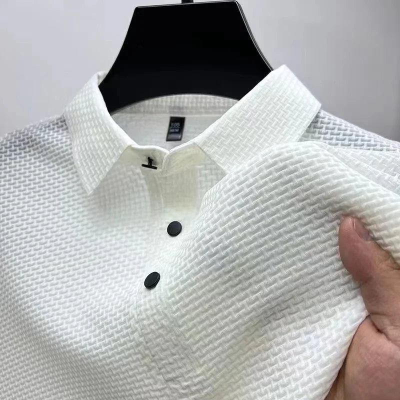 Old Money Lop-up Hollow Polo Shirt - We Are Old Money 4BA27603532F47DA8BABC1320D94E2F2