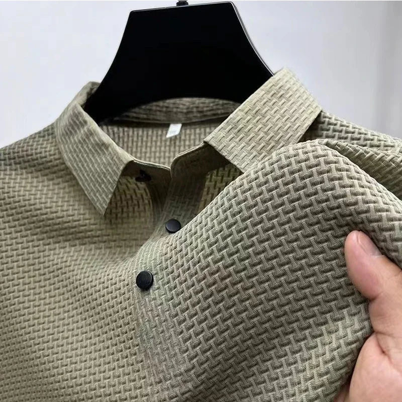 Old Money Lop-up Hollow Polo Shirt - We Are Old Money 4BA27603532F47DA8BABC1320D94E2F2