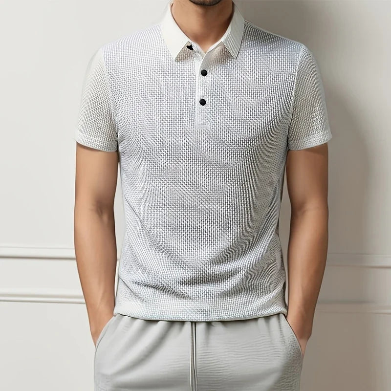 Old Money Lop-up Hollow Polo Shirt - We Are Old Money 4BA27603532F47DA8BABC1320D94E2F2