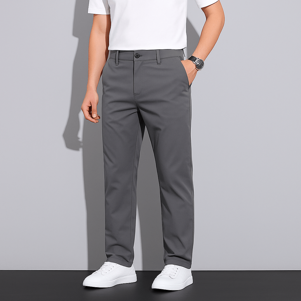 Old Money Silk Slim Straight Pants - We Are Old Money 22F19F8688D14352928386354E5C2AE4