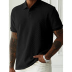 Men’s Short Sleeve Jacquard Polo - We Are Old Money 373FE0E920184A24B0372F176E24B764