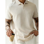 Men’s Short Sleeve Jacquard Polo - We Are Old Money 373FE0E920184A24B0372F176E24B764