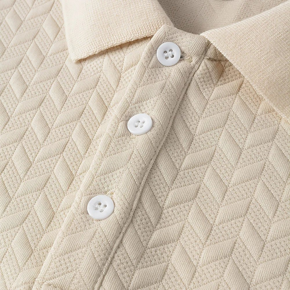 Men’s Short Sleeve Jacquard Polo - We Are Old Money 373FE0E920184A24B0372F176E24B764