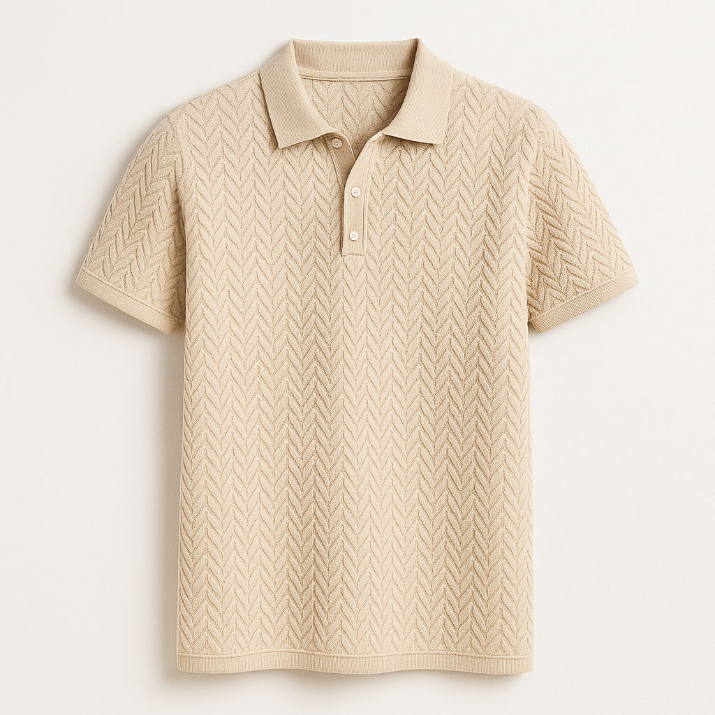 Men’s Short Sleeve Jacquard Polo - We Are Old Money 373FE0E920184A24B0372F176E24B764