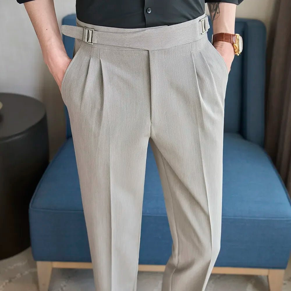 Old Money Men's High Waist Pantalon - We Are Old Money A647B41A618E4385B93F5CCAED28F4F7