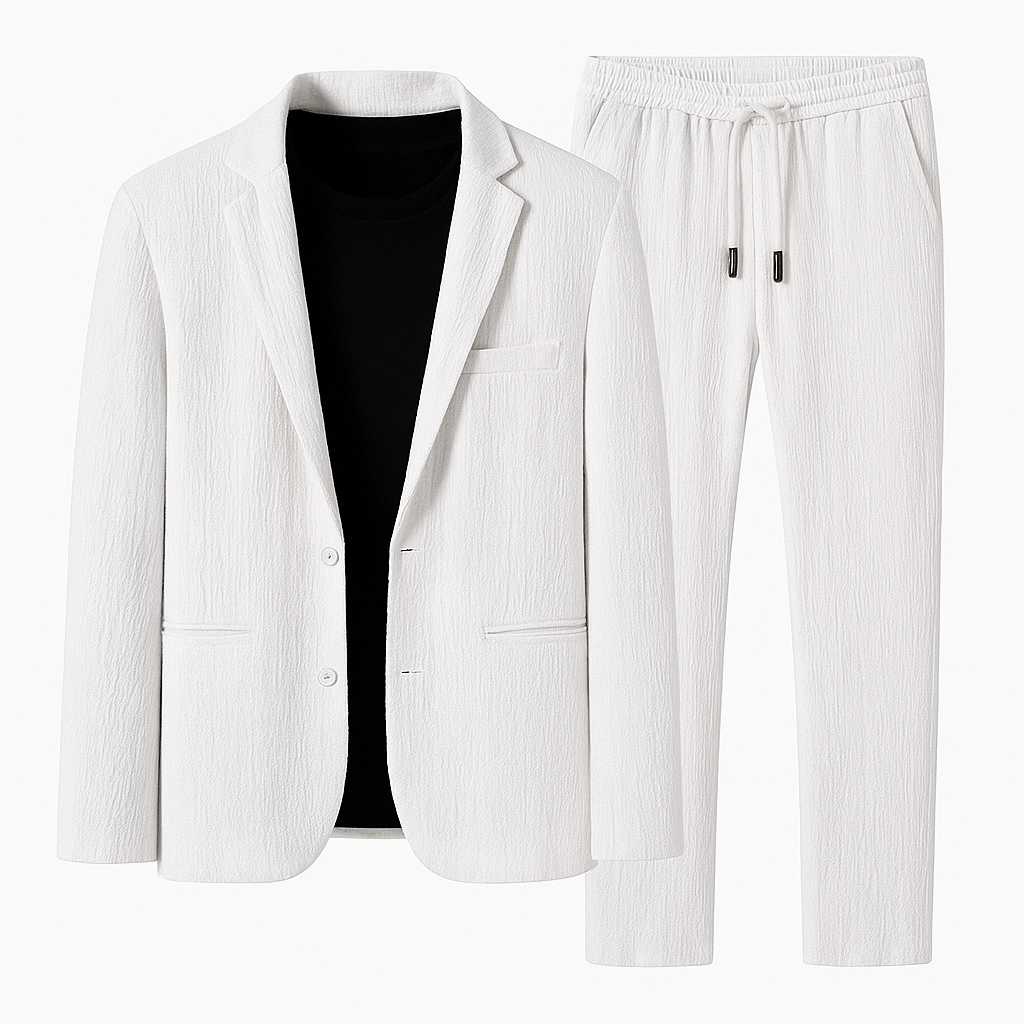 Old Money Men's White Blazer & Trouser Set - We Are Old Money 0218929C492F4530B69A05565022C73F