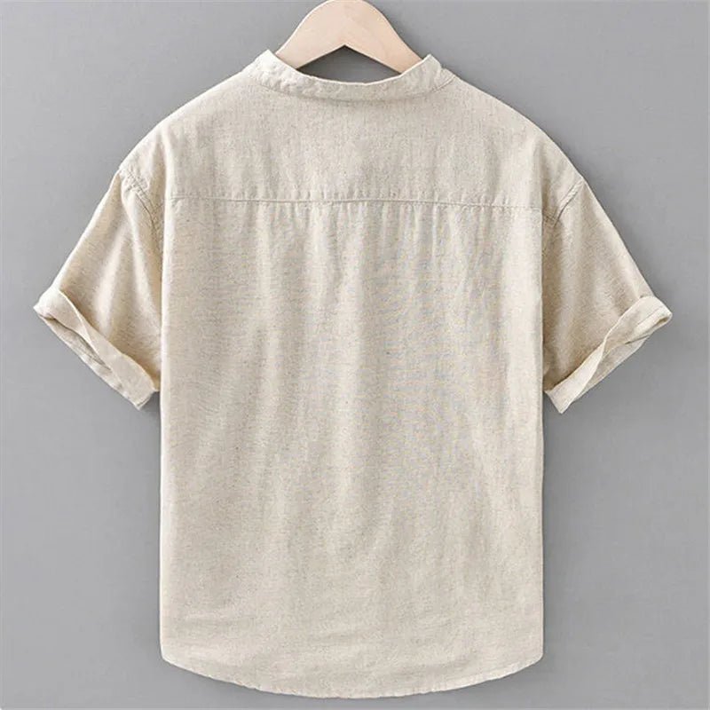 Monarch Linen Grandad Shirt - We Are Old Money FB32858F445B43F394EED3A6D7324C6A