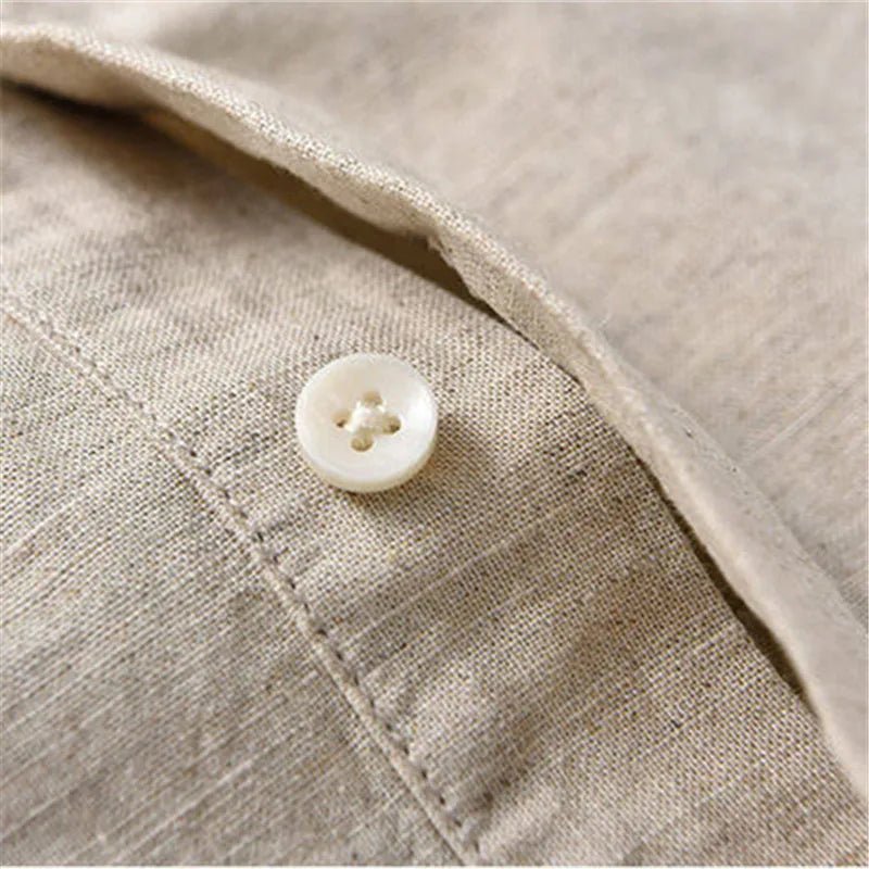 Monarch Linen Grandad Shirt - We Are Old Money FB32858F445B43F394EED3A6D7324C6A