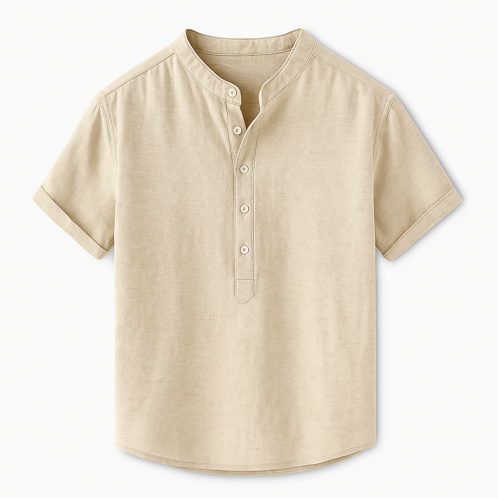 Monarch Linen Grandad Shirt - We Are Old Money FB32858F445B43F394EED3A6D7324C6A
