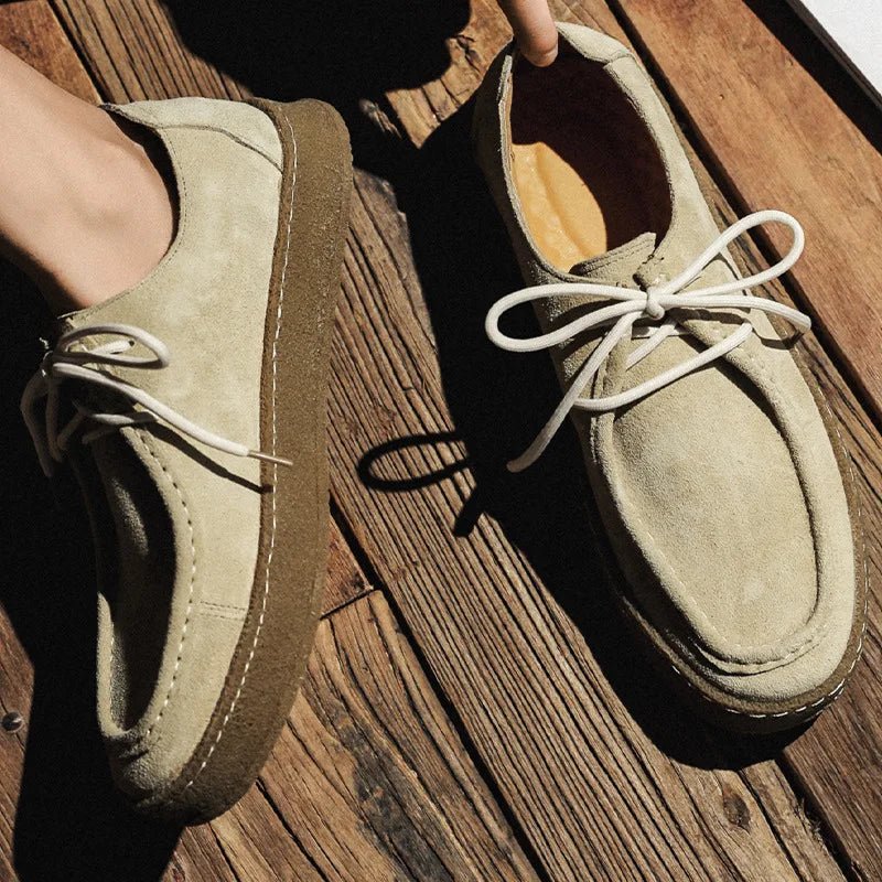 Old Money Vintage Leather Suede Shoes - We Are Old Money FE8317B80EE449109F79A15AF3919560