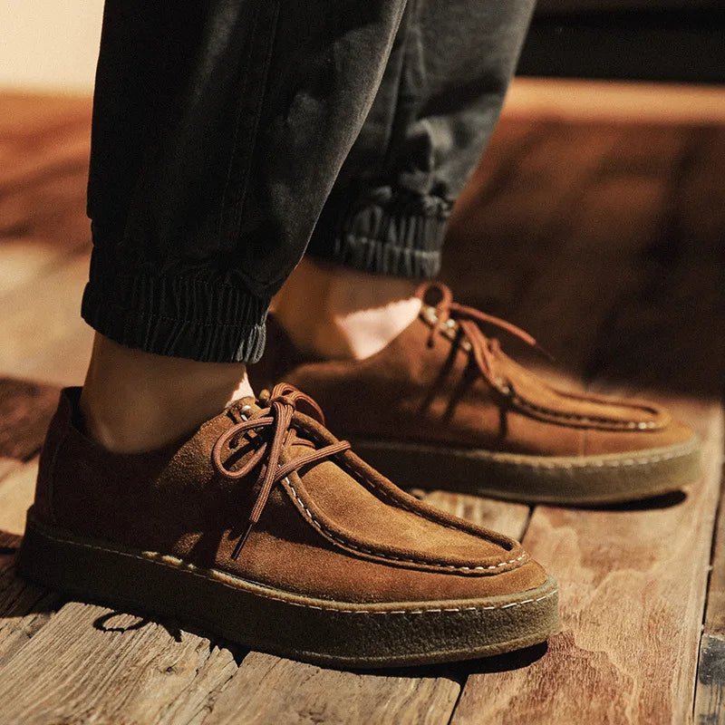 Old Money Vintage Leather Suede Shoes - We Are Old Money FE8317B80EE449109F79A15AF3919560
