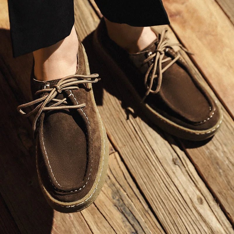 Old Money Vintage Leather Suede Shoes - We Are Old Money FE8317B80EE449109F79A15AF3919560