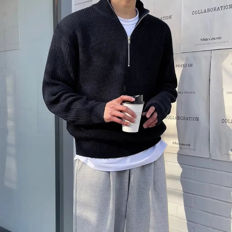 Old Money Casual Men's Half - Zip Pullover - We Are Old Money 76165DC470D544CD92885C8527E7B253