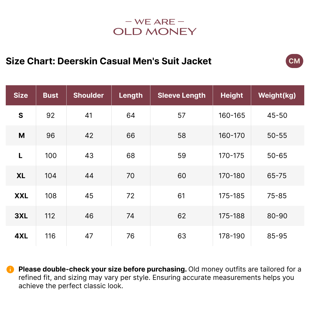 Old Money Deerskin Casual Men's Suit Jacket - We Are Old Money BCADDE7DED704225AB9242B8318FB0CF