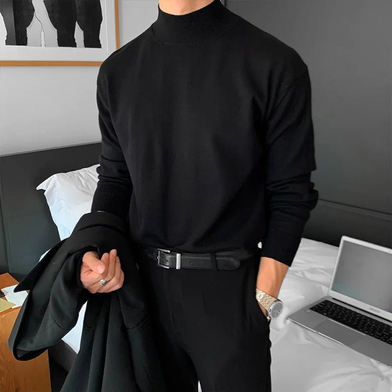 Old Money Luxurious Half - Turtleneck Knit for Men - We Are Old Money 41C9AF14F1F74CC49CB198225CB368F7