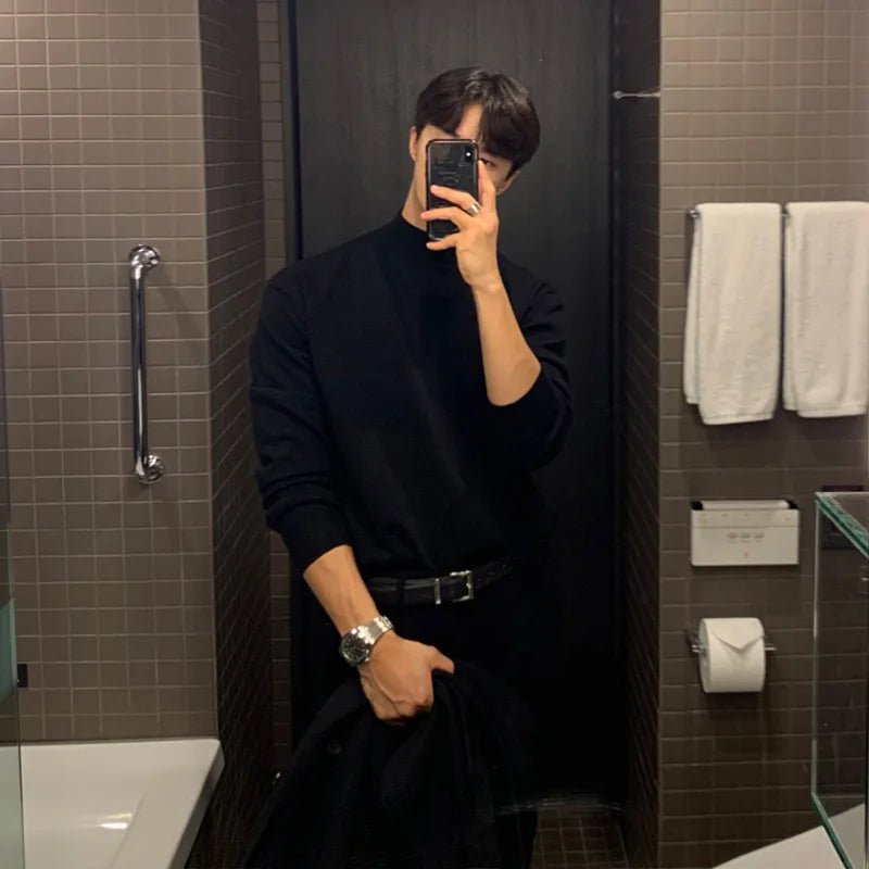 Old Money Luxurious Half - Turtleneck Knit for Men - We Are Old Money 41C9AF14F1F74CC49CB198225CB368F7