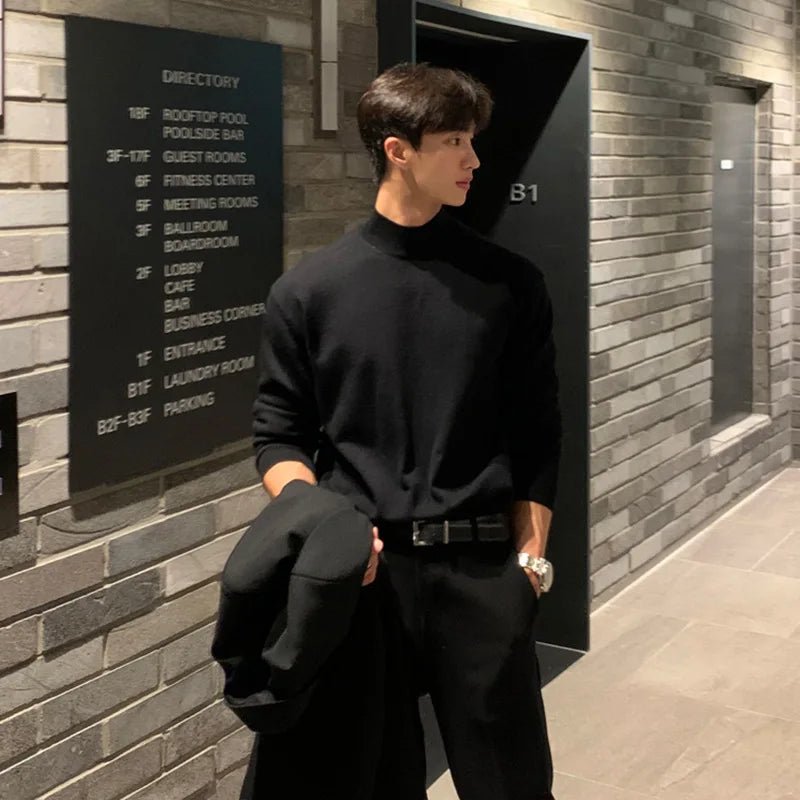 Old Money Luxurious Half - Turtleneck Knit for Men - We Are Old Money 41C9AF14F1F74CC49CB198225CB368F7