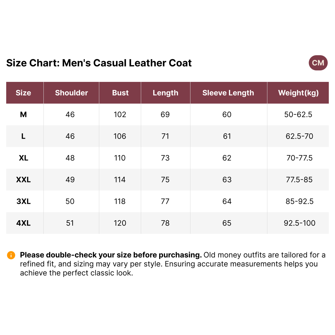 Old Money Men's Casual Leather Coat - We Are Old Money CBE457B7C6884286B4A2DA2B1DFFBF4C