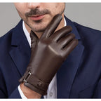 Old Money Men's Luxury Genuine Sheepskin Touchscreen Gloves - We Are Old Money CA1CB1D712A846D9A934645C177E9DDF