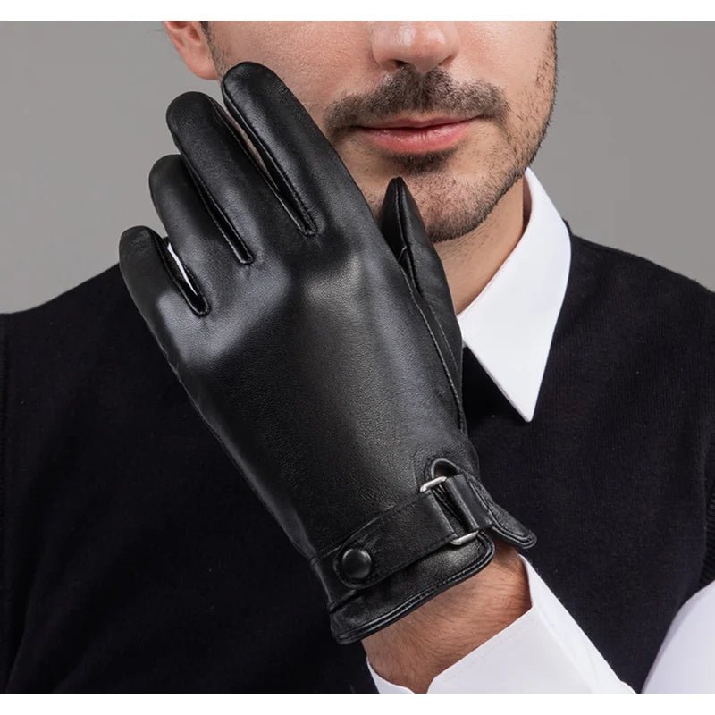 Old Money Men's Luxury Genuine Sheepskin Touchscreen Gloves - We Are Old Money CA1CB1D712A846D9A934645C177E9DDF