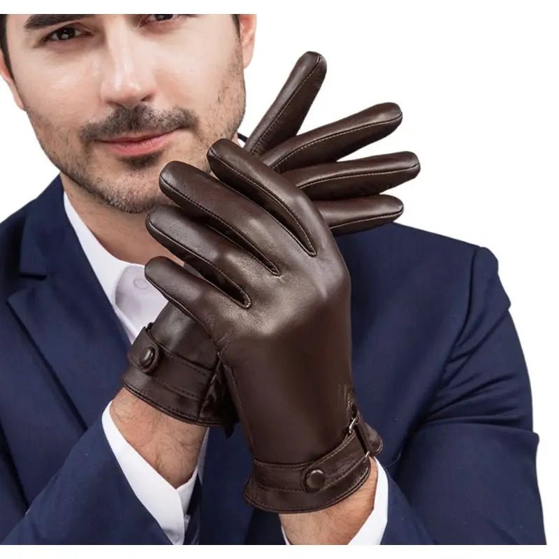 Old Money Men's Luxury Genuine Sheepskin Touchscreen Gloves - We Are Old Money CA1CB1D712A846D9A934645C177E9DDF