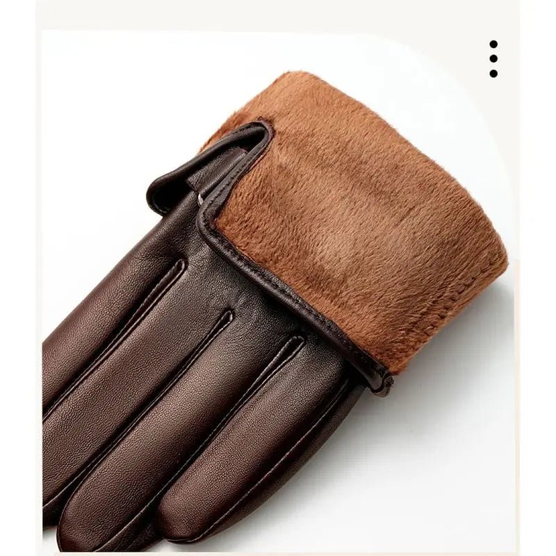 Old Money Men's Luxury Genuine Sheepskin Touchscreen Gloves - We Are Old Money CA1CB1D712A846D9A934645C177E9DDF