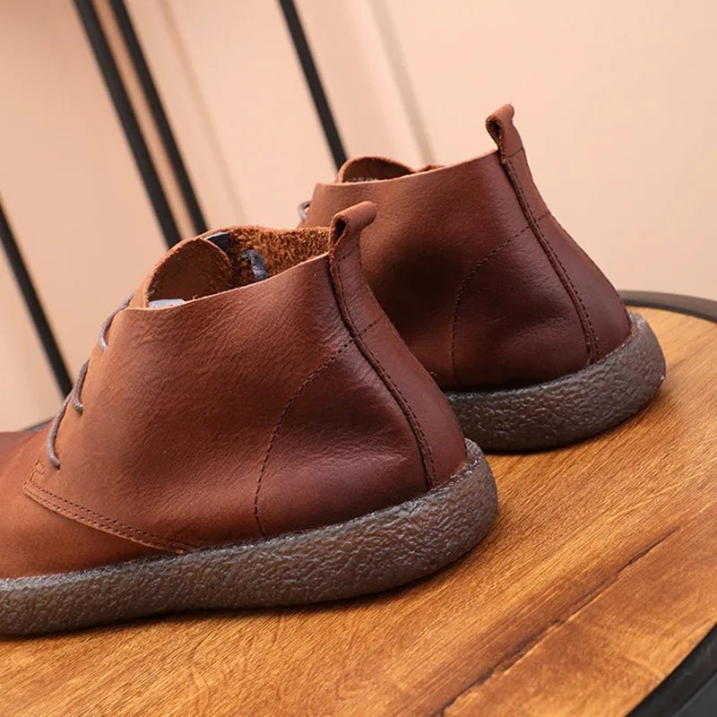 Old Money Men's Soft Cowhide High - Ankle Boots - We Are Old Money 023421F637654E20A81DB1089F63F2DB