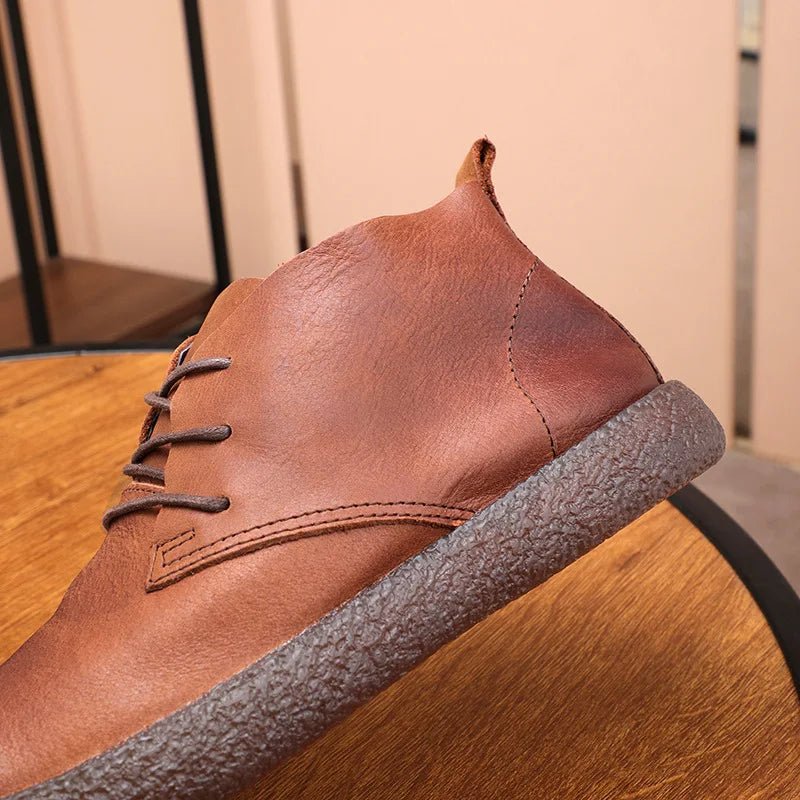 Old Money Men's Soft Cowhide High - Ankle Boots - We Are Old Money 023421F637654E20A81DB1089F63F2DB