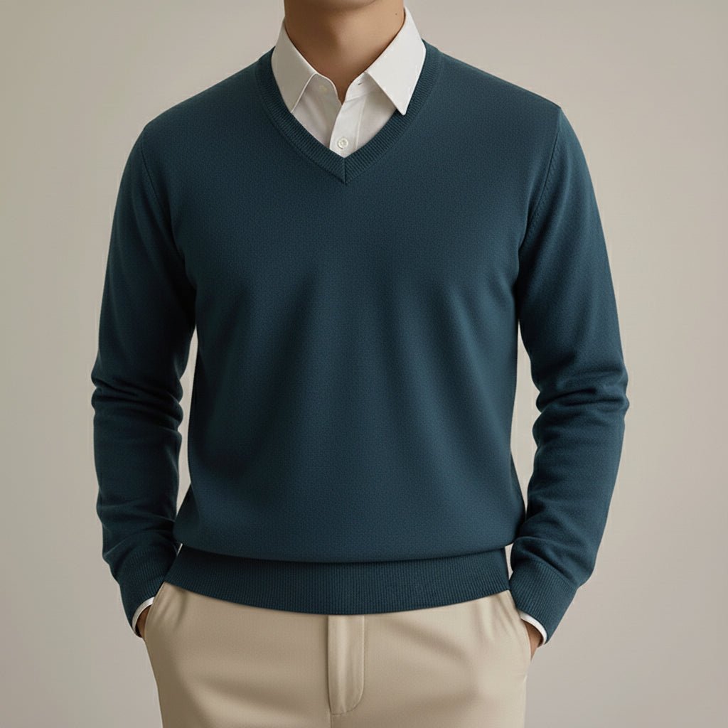 Old Money Men's Warm Elastic Knitted Pullover - We Are Old Money D073125D52964BB891A78A0E4F863C7E