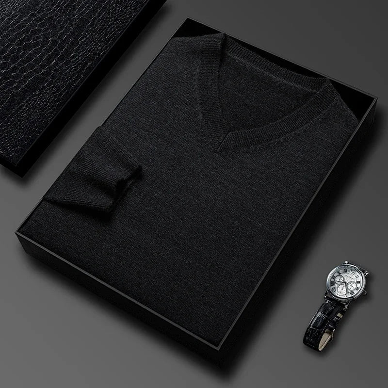 Old Money Men's Warm Elastic Knitted Pullover - We Are Old Money 27109C62F97741BE9C03C248E34B577A